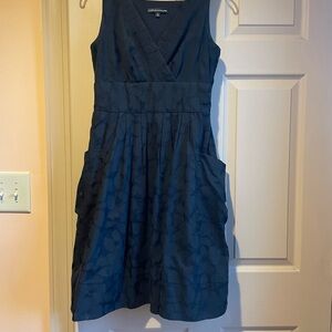 Chris McLaughlin‎ Black Sleeveless Dress w/Pockets and Zippered Side, Size 8